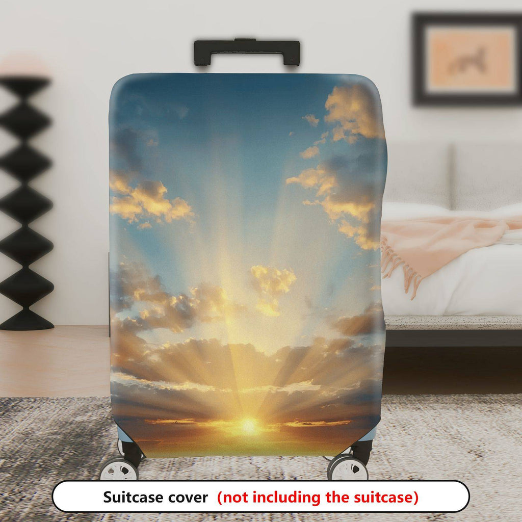 1-Piece Sunrise Sky Cloud Landscape Sunshine Travel  Suitcase Luggage Cover, Stretch Protective Sleeve