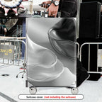 1-Piece Abstract Modern Artistic Minimalist Black White Swirl  Suitcase Luggage Cover, Stretch Protective Sleeve
