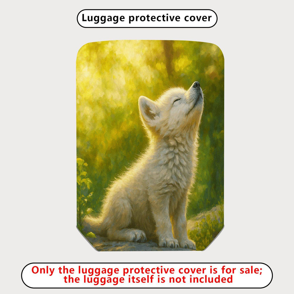 1-Piece Cute Animal Scenic Nature Yellow Happy  Suitcase Luggage Cover, Stretch Protective Sleeve