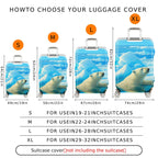 1-Piece Arctic Polar Bear Ice Ocean Scenery Nature  Suitcase Luggage Cover, Stretch Protective Sleeve