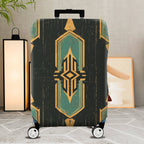 1-Piece Geometric Vintage Abstract Art Deco Pattern  Suitcase Luggage Cover, Stretch Protective Sleeve