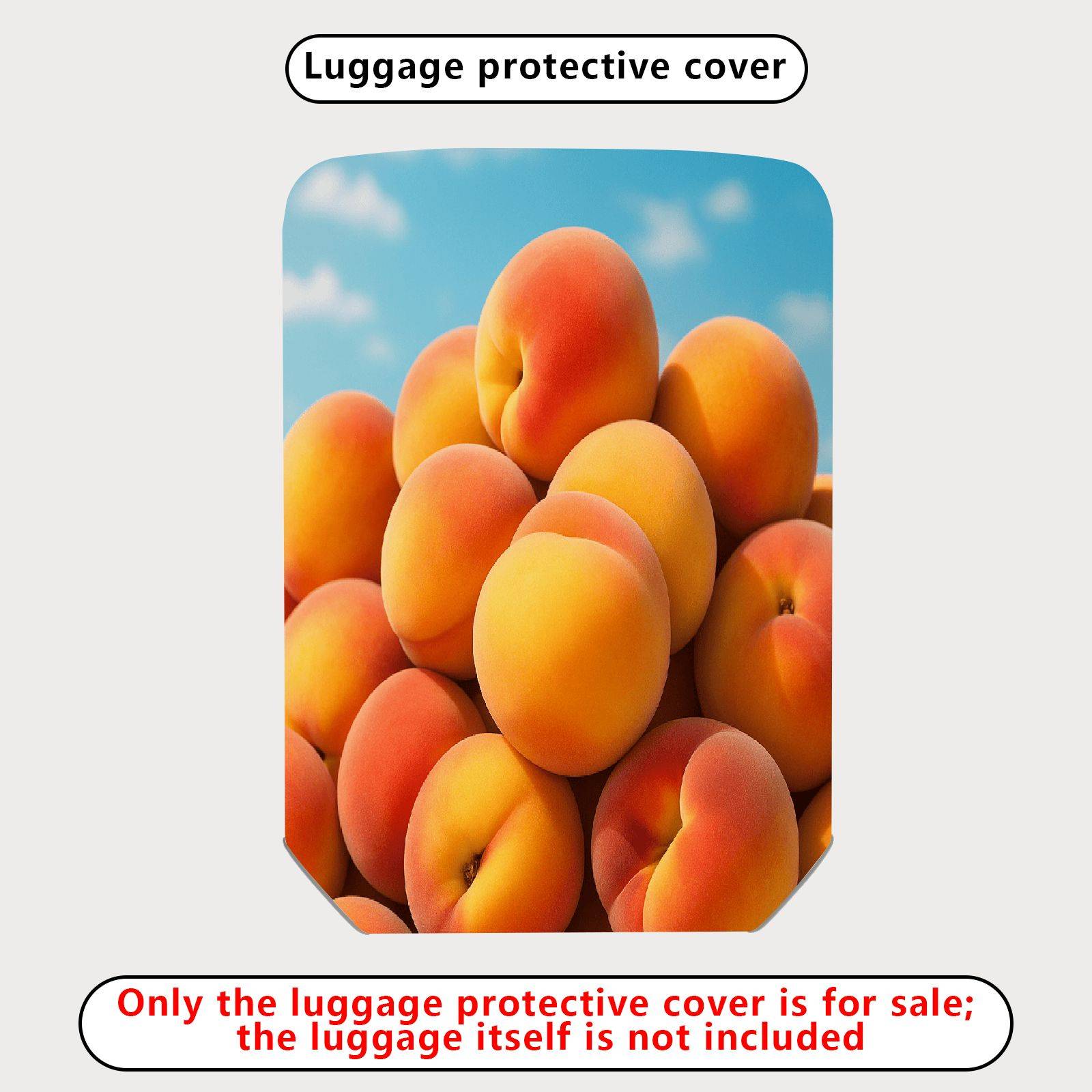 1-Piece Peach Fruit Cute Journey Fashion Travel  Suitcase Luggage Cover, Stretch Protective Sleeve
