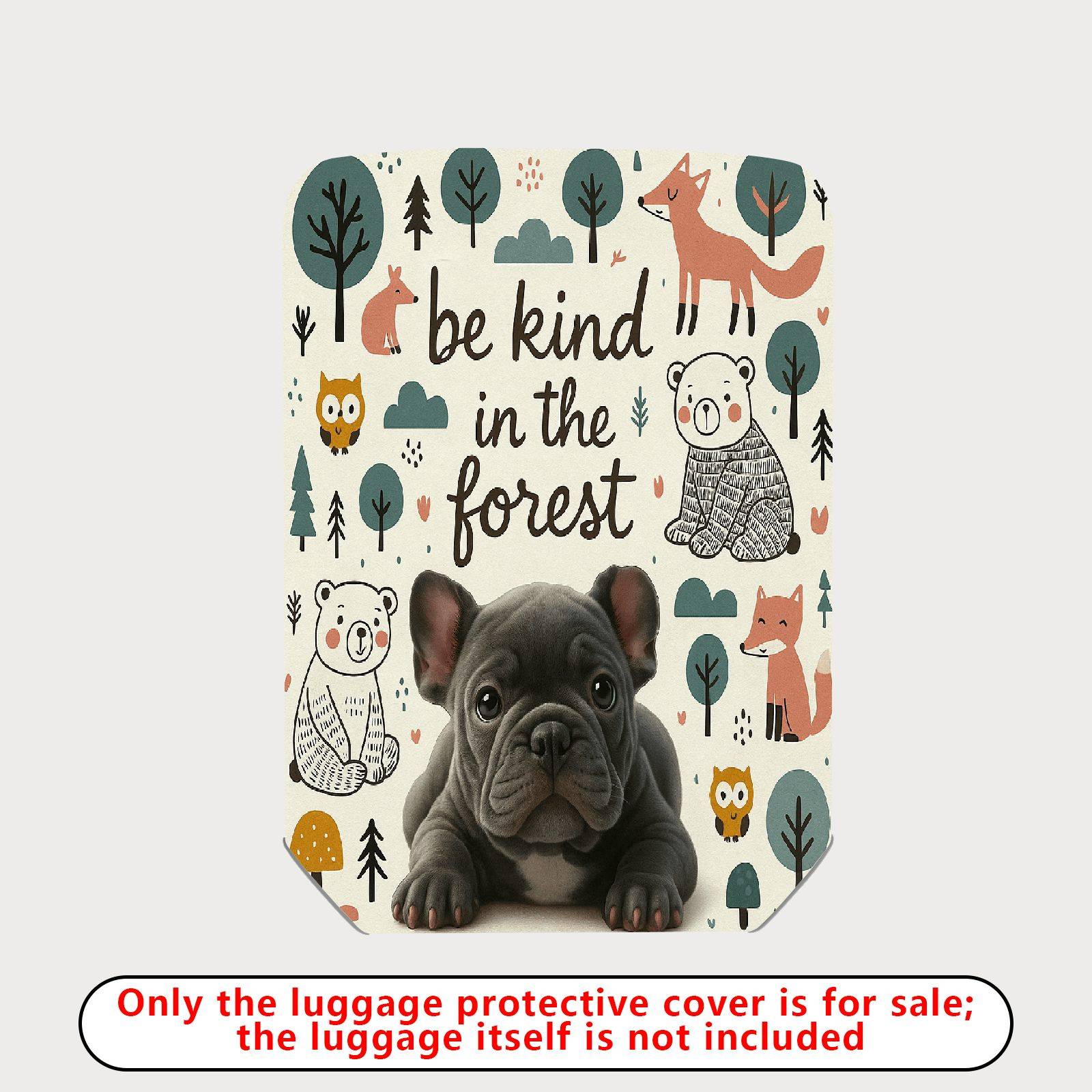 1-Piece Animal Forest Nature Dog  Suitcase Luggage Cover, Stretch Protective Sleeve