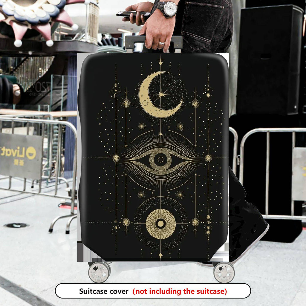 1-Piece Mystic Cosmic Eye Moon Starry Universe Constellation  Suitcase Luggage Cover, Stretch Protective Sleeve