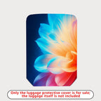 1-Piece Floral Abstract Colorful Gradient Vibrant Artistic  Suitcase Luggage Cover, Stretch Protective Sleeve