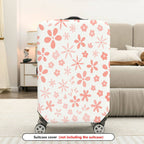 1-Piece Pink Floral Flower Blossom Daisy Spring Holiday  Suitcase Luggage Cover, Stretch Protective Sleeve
