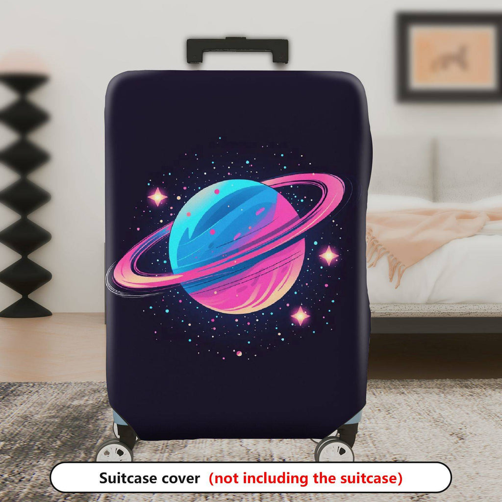 1-Piece Space Planet Star Galaxy Cosmic Astronaut  Suitcase Luggage Cover, Stretch Protective Sleeve