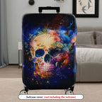 1-Piece Colorful Skull Floral Butterfly Abstract Universe  Suitcase Luggage Cover, Stretch Protective Sleeve
