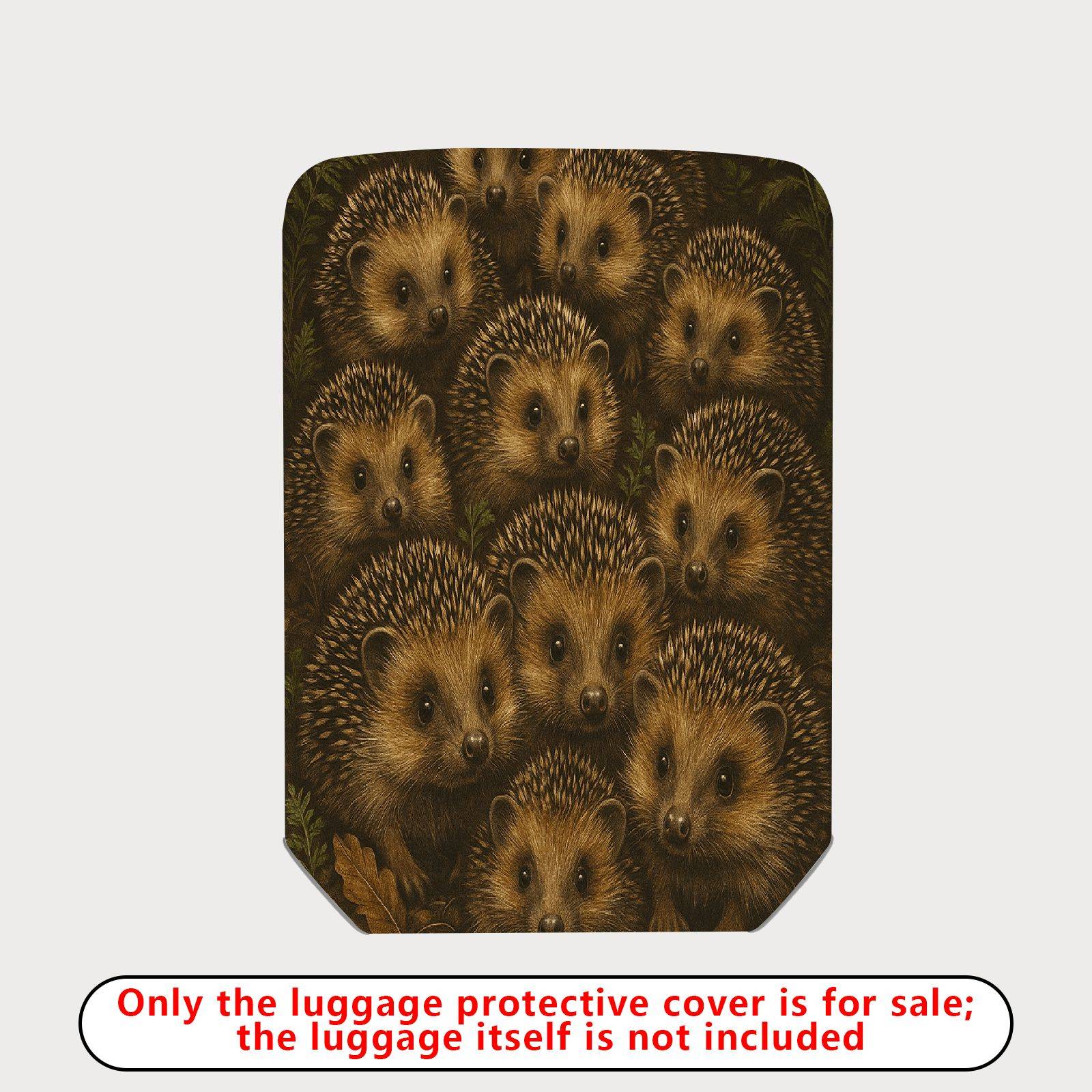 1-Piece Hedgehog Nature Animals Forest Wildlife Cute  Suitcase Luggage Cover, Stretch Protective Sleeve