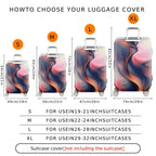 1-Piece Abstract Swirl Colorful Artistic Modern Stylish  Suitcase Luggage Cover, Stretch Protective Sleeve