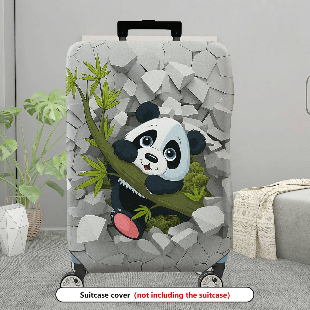 1-Piece Cute Panda  Stone Fun Animal  Suitcase Luggage Cover, Stretch Protective Sleeve