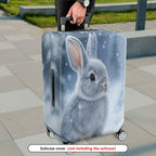 1-Piece Cute Rabbit Snow Winter Nature Animal  Suitcase Luggage Cover, Stretch Protective Sleeve