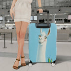 1-Piece Animal Travel Fun Happy Llama  Suitcase Luggage Cover, Stretch Protective Sleeve