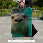1-Piece Cute Otter Underwater Nature Animal Fun  Suitcase Luggage Cover, Stretch Protective Sleeve