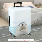 1-Piece Cute Seal Ocean Animal Blue Unique Fun  Suitcase Luggage Cover, Stretch Protective Sleeve