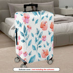 1-Piece Floral Watercolor Artistic Bright Colorful Elegant Travel  Suitcase Luggage Cover, Stretch Protective Sleeve