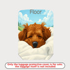 1-Piece Dog Sleeping Clouds Fun Cute Cozy  Suitcase Luggage Cover, Stretch Protective Sleeve