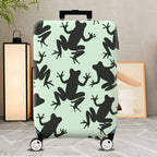 1-Piece Frog Pattern Green Animal Cute Stylish Vibrant  Suitcase Luggage Cover, Stretch Protective Sleeve