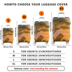 1-Piece Sunset Lion Tree Landscape Wildlife  Suitcase Luggage Cover, Stretch Protective Sleeve