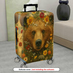 1-Piece Animal Flower Nature Wildlife Art Vintage  Suitcase Luggage Cover, Stretch Protective Sleeve