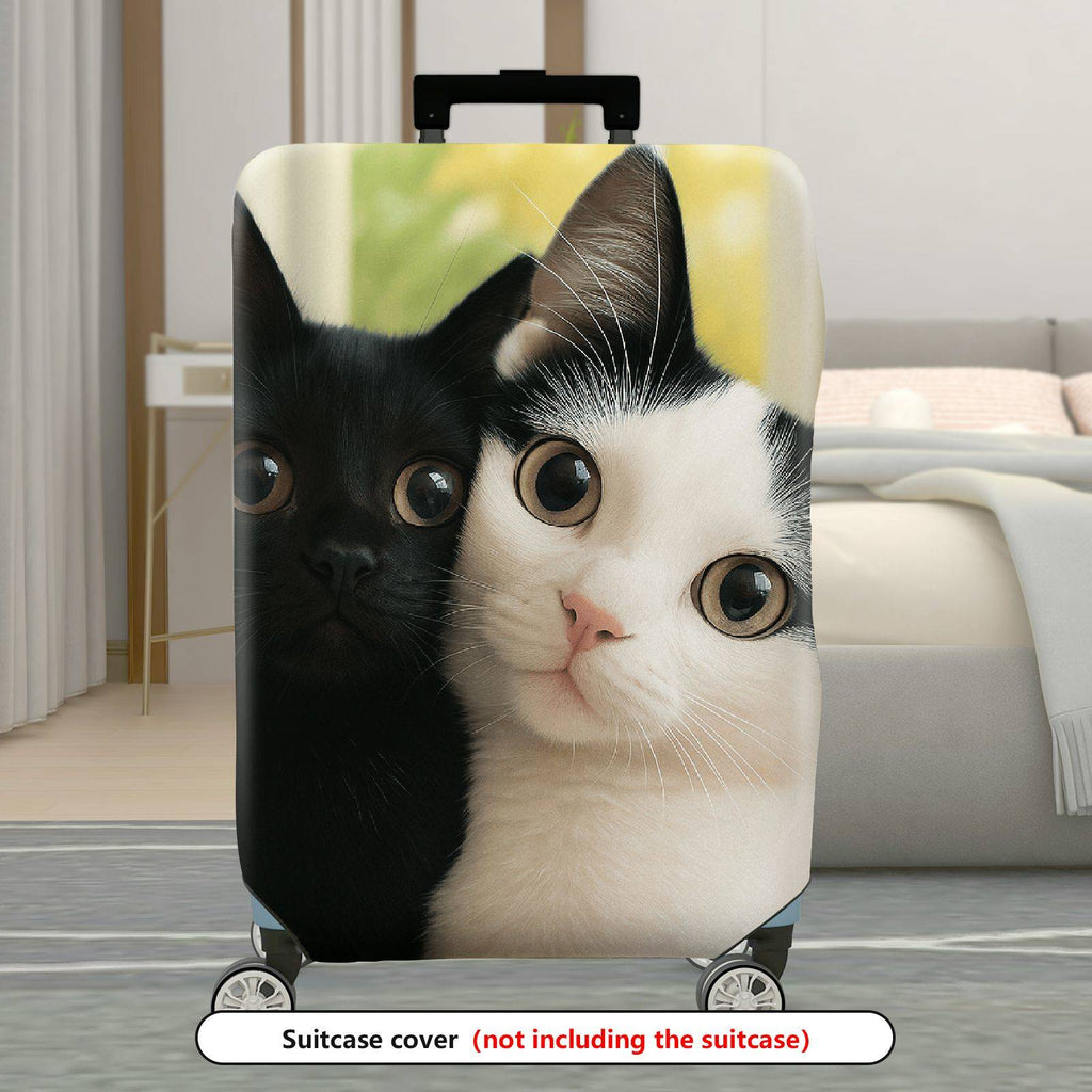 1-Piece Cute Cat Lovers  Animal Fun Decorative  Suitcase Luggage Cover, Stretch Protective Sleeve