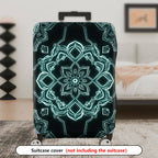 1-Piece Floral Mandala Geometric Pattern  Art  Suitcase Luggage Cover, Stretch Protective Sleeve