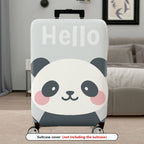 1-Piece Cute Panda  Hello Printed  Suitcase Luggage Cover, Stretch Protective Sleeve