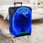 1-Piece Blue Earth Universe Space Night Landscape  Suitcase Luggage Cover, Stretch Protective Sleeve