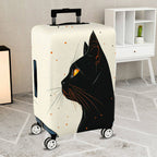 1-Piece Black Cat Orange Eyes Starry Night Cosmic  Suitcase Luggage Cover, Stretch Protective Sleeve
