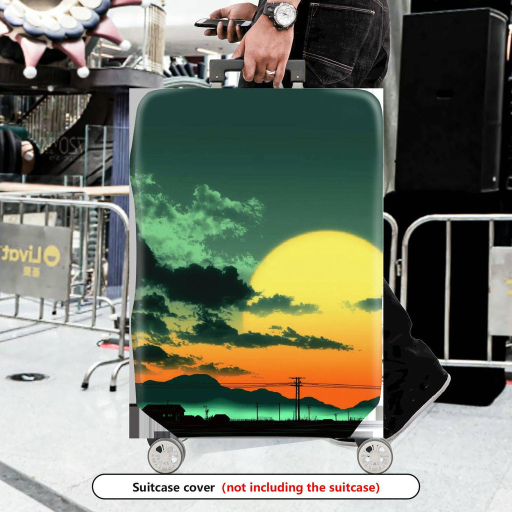 1-Piece Sunset Mountain Landscape Cloud Sky Nature  Suitcase Luggage Cover, Stretch Protective Sleeve