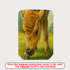 1-Piece Cute Animal Pastoral Nature Buffalo Travel  Suitcase Luggage Cover, Stretch Protective Sleeve