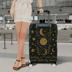 1-Piece Galaxy Moon Star Planet Cosmic Romantic Darling  Suitcase Luggage Cover, Stretch Protective Sleeve