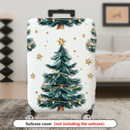 1-Piece Christmas Tree Star Decoration Holiday Lights Snowy  Suitcase Luggage Cover, Stretch Protective Sleeve