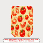 1-Piece Tomato Pattern Bright Red Juicy Fresh Artistic  Suitcase Luggage Cover, Stretch Protective Sleeve