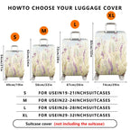 1-Piece Retro Floral Pastoral Wildflower Landscape Nature  Suitcase Luggage Cover, Stretch Protective Sleeve