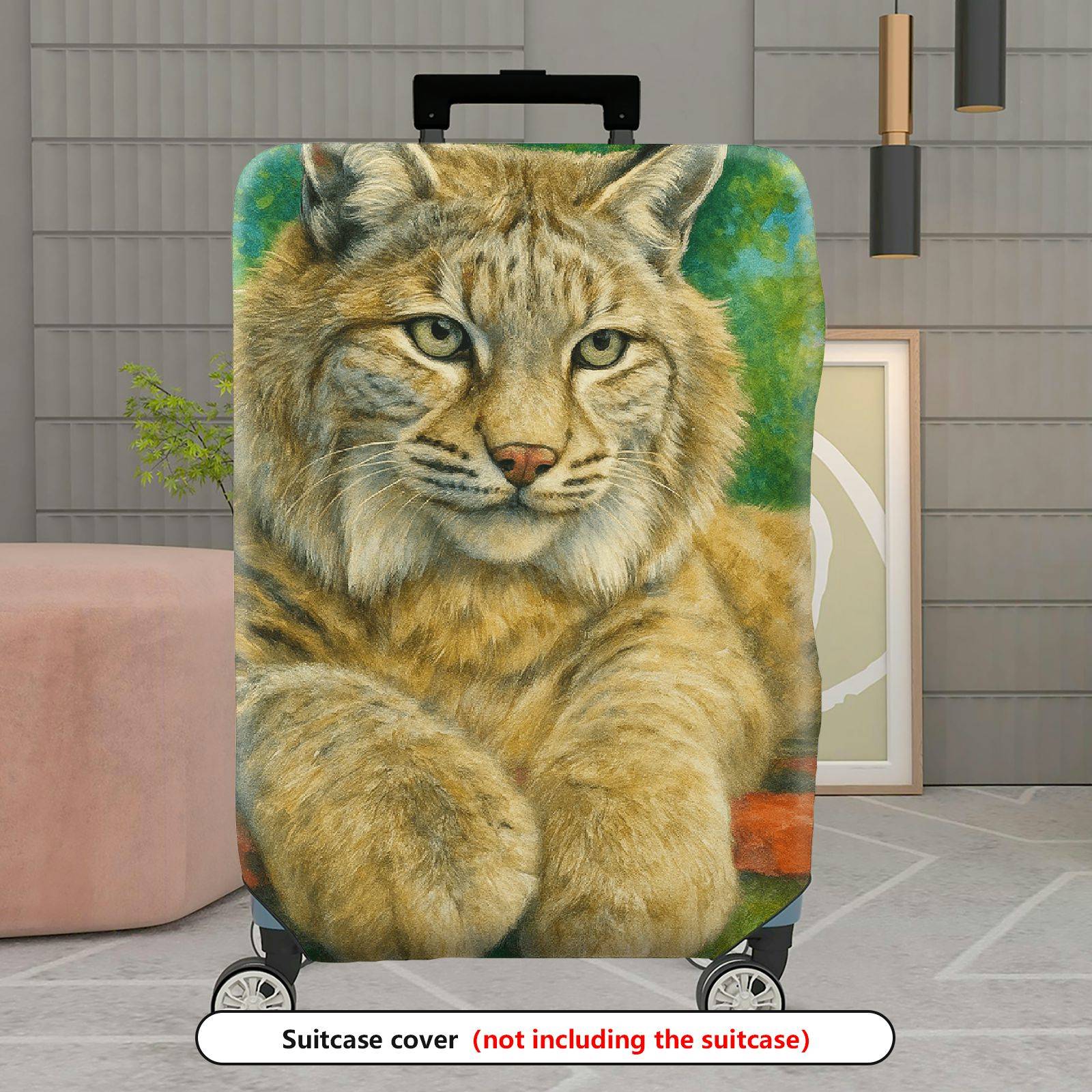 1-Piece Animal Nature Art Colorful Relaxing Vibrant  Suitcase Luggage Cover, Stretch Protective Sleeve