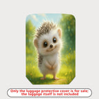 1-Piece Cute Hedgehog Animal Nature  Fun  Suitcase Luggage Cover, Stretch Protective Sleeve