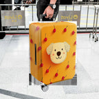 1-Piece Dog Cherry Orange Cute  Fun  Suitcase Luggage Cover, Stretch Protective Sleeve