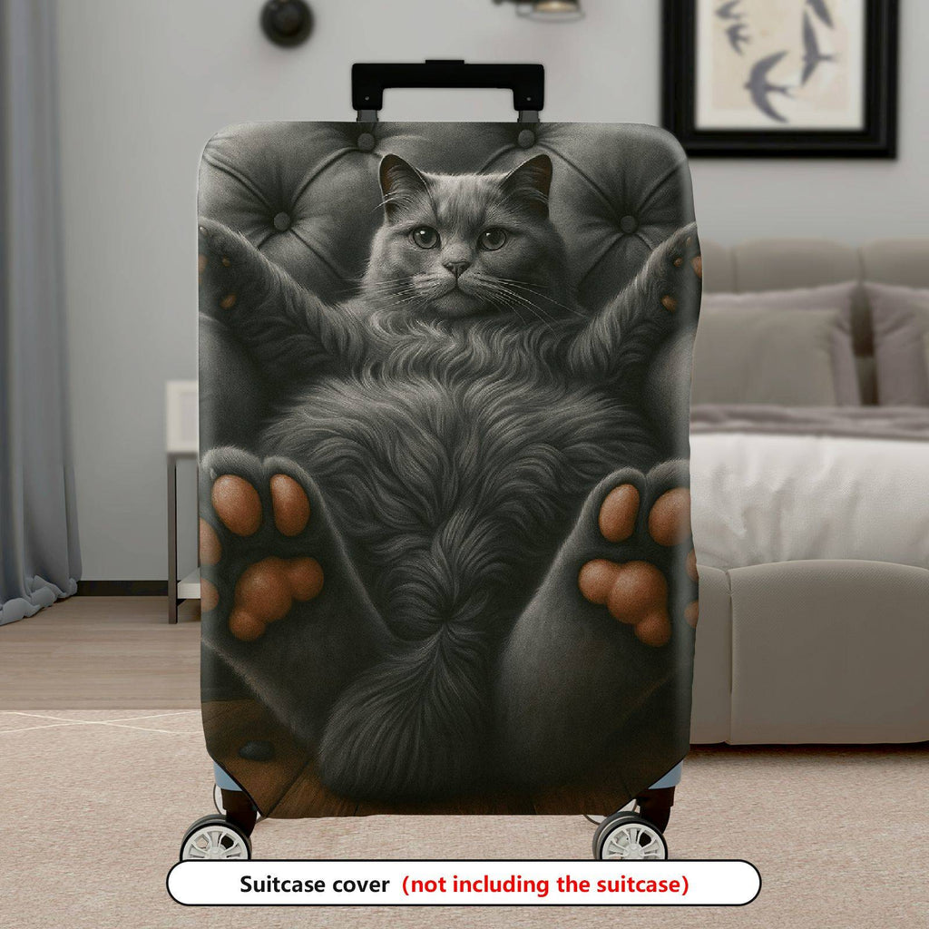 1-Piece Animal Paw Cushion Sofa Fluffy Playful Relax  Suitcase Luggage Cover, Stretch Protective Sleeve