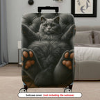 1-Piece Animal Paw Cushion Sofa Fluffy Playful Relax  Suitcase Luggage Cover, Stretch Protective Sleeve
