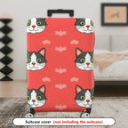 1-Piece Cat Animal  Cute Fun Playful Design  Suitcase Luggage Cover, Stretch Protective Sleeve