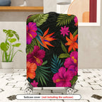 1-Piece A tropical floral jacket for jungle natural plants theme, suitable for business, travel,  Suitcase Luggage Cover, Stretch Protective Sleeve