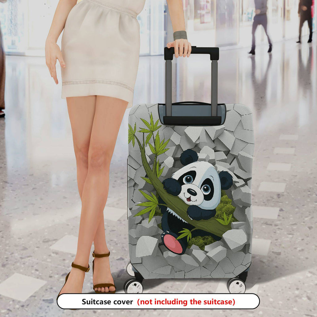 1-Piece Cute Panda  Stone Fun Animal  Suitcase Luggage Cover, Stretch Protective Sleeve