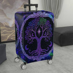1-Piece Cosmic Night Moon Stars Tree  Suitcase Luggage Cover, Stretch Protective Sleeve