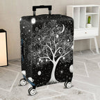 1-Piece Mystical Cosmic Tree Lunar Stars Planet  Suitcase Luggage Cover, Stretch Protective Sleeve