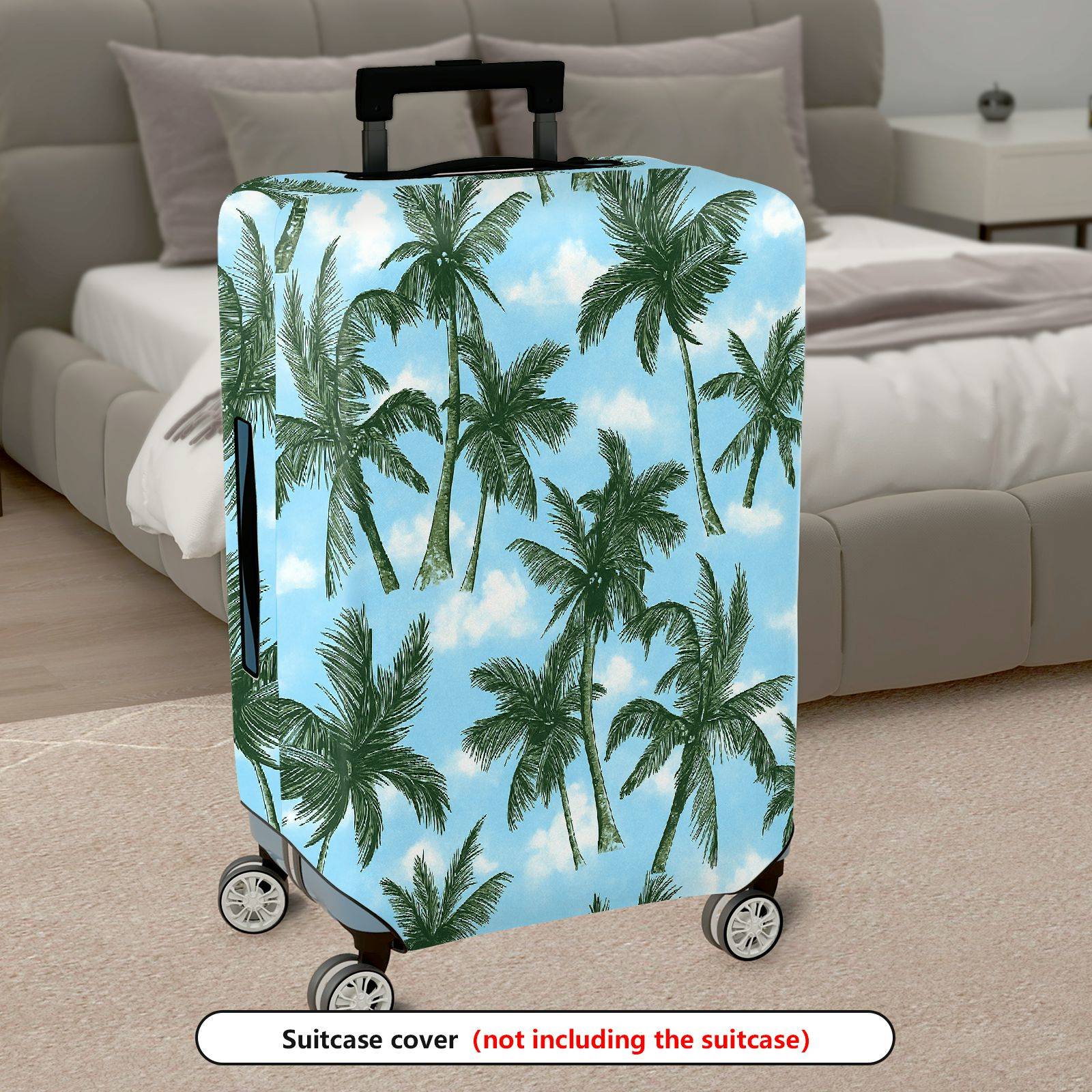 1-Piece Tropical Palm Trees Sky Print Travel Holiday Nature  Suitcase Luggage Cover, Stretch Protective Sleeve