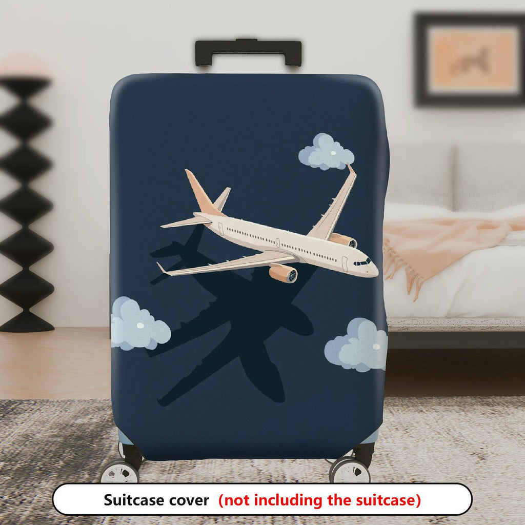 1-Piece Airplane Travel Clouds Sky Blue  Suitcase Luggage Cover, Stretch Protective Sleeve