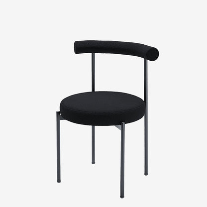 Lot de 2 chaises de salle à manger design moderne, bouclette grise anthracite Julia