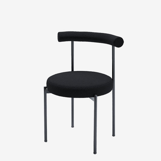 Lot de 2 chaises de salle à manger design moderne, bouclette grise anthracite Julia