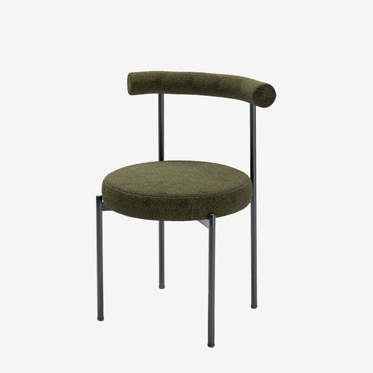 Lot de 2 chaises de salle à manger design moderne, velours vert Julia
